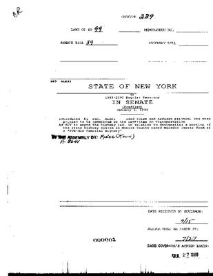 NYS Bill and Veto Jackets: 1999, Chapter 339