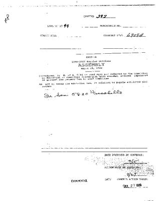 NYS Bill and Veto Jackets: 1999, Chapter 397