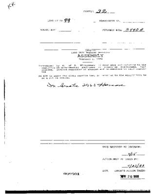 NYS Bill and Veto Jackets: 1999, Chapter 32