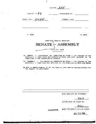 NYS Bill and Veto Jackets: 1999, Chapter 335