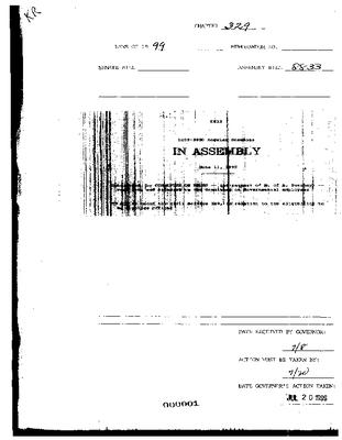 NYS Bill and Veto Jackets: 1999, Chapter 329