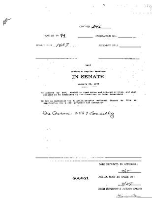 NYS Bill and Veto Jackets: 1999, Chapter 346