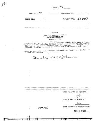 NYS Bill and Veto Jackets: 1999, Chapter 317
