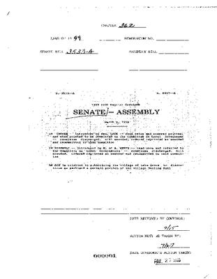 NYS Bill and Veto Jackets: 1999, Chapter 362