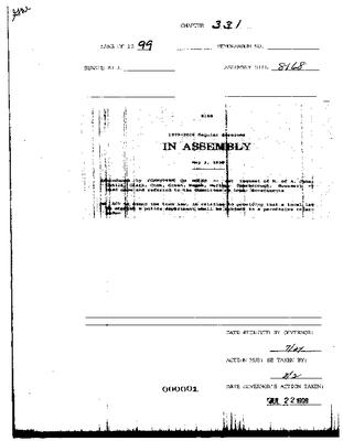 NYS Bill and Veto Jackets: 1999, Chapter 331
