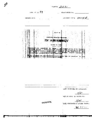 NYS Bill and Veto Jackets: 1999, Chapter 322