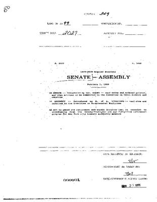 NYS Bill and Veto Jackets: 1999, Chapter 349