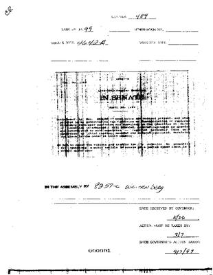 NYS Bill and Veto Jackets: 1999, Chapter 484