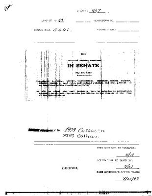 NYS Bill and Veto Jackets: 1999, Chapter 437