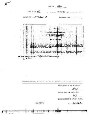 NYS Bill and Veto Jackets: 1999, Chapter 486