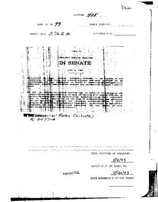 NYS Bill and Veto Jackets: 1999, Chapter 408