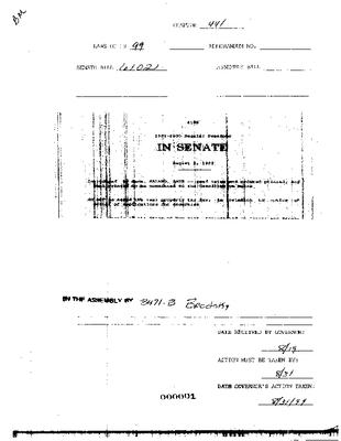 NYS Bill and Veto Jackets: 1999 Chapter 441
