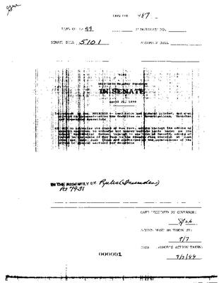 NYS Bill and Veto Jackets: 1999, Chapter 487