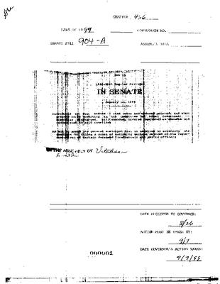 NYS Bill and Veto Jackets: 1999, Chapter 466
