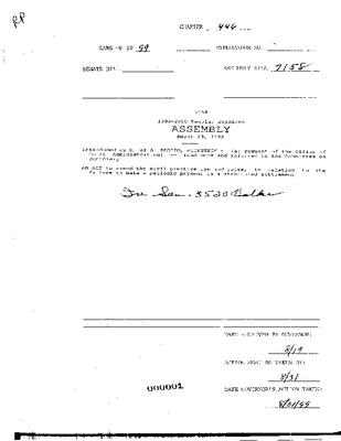 NYS Bill and Veto Jackets: 1999, Chapter 446