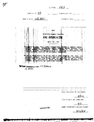 NYS Bill and Veto Jackets: 1999, Chapter 483