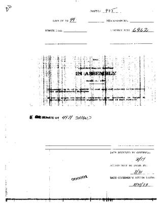 NYS Bill and Veto Jackets: 1999, Chapter 445
