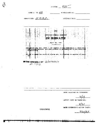 NYS Bill and Veto Jackets: 1999 Chapter 435