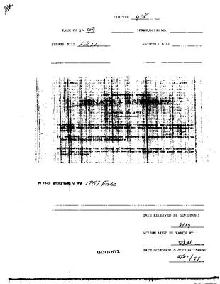 NYS Bill and Veto Jackets: 1999, Chapter 418