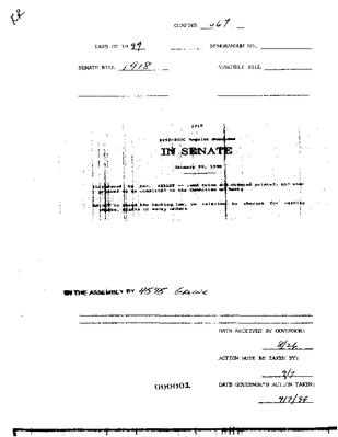 NYS Bill and Veto Jackets: 1999, Chapter 467