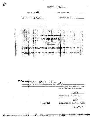 NYS Bill and Veto Jackets: 1999, Chapter 443