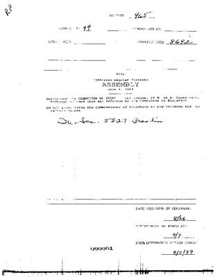 NYS Bill and Veto Jackets: 1999, Chapter 465