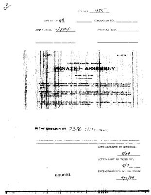 NYS Bill and Veto Jackets: 1999, Chapter 475
