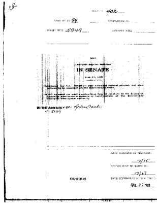 NYS Bill and Veto Jackets: 1999, Chapter 402