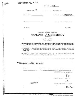 NYS Bill and Veto Jackets: 1999, Chapter 447