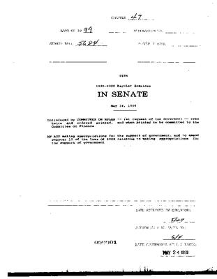 NYS Bill and Veto Jackets: 1999, Chapter 47