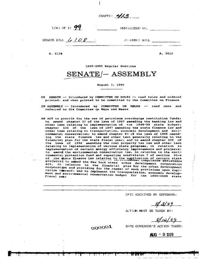 NYS Bill and Veto Jackets: 1997, Chapter 413
