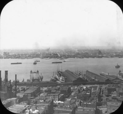 New York City. Panorama West from Park Row Bldg.