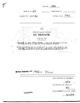NYS Bill and Veto Jackets:  1999, Chapter 496