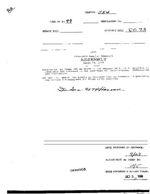 NYS Bill and Veto Jackets: 1999, Chapter 554
