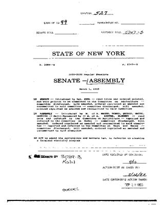 NYS Bill and Veto Jackets: 1999, Chapter 527
