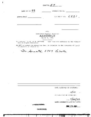 NYS Bill and Veto Jackets: 1999, Chapter 57