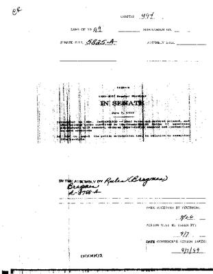 NYS Bill and Veto Jackets: 1999, Chapter 494