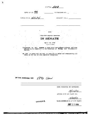 NYS Bill and Veto Jackets: 1999, Chapter 508