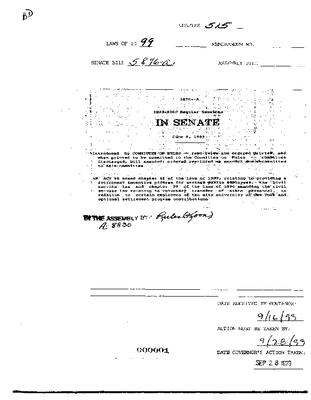 NYS Bill and Veto Jackets: 1999, Chapter 515