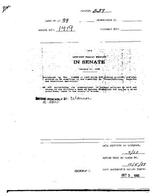 NYS Bill and Veto Jackets: 1999, Chapter 537