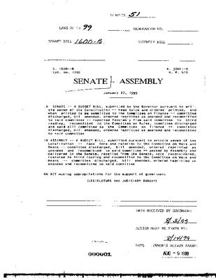 NYS Bill and Veto Jackets: 1999, Chapter 51