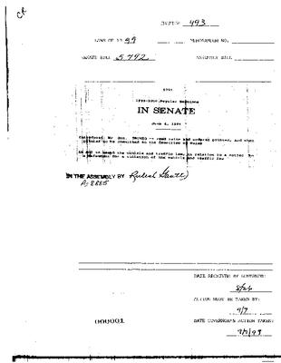 NYS Bill and Veto Jackets: 1999, Chapter 493