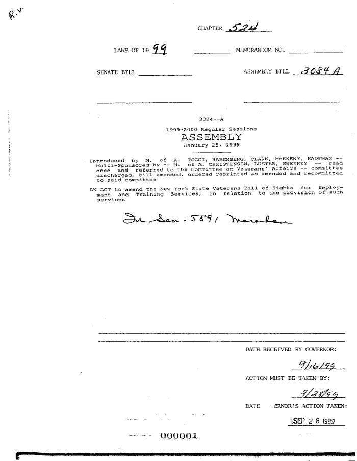 NYS Bill and Veto Jackets: 1999, Chapter 524