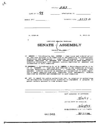 NYS Bill and Veto Jackets: 1999, Chapter 523