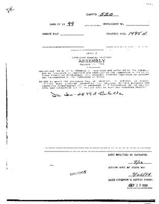 NYS Bill and Veto Jackets: 1999, Chapter 520