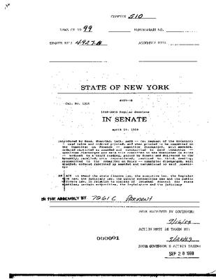 NYS Bill and Veto Jackets: 1999, Chapter 510
