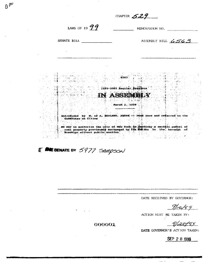 NYS Bill and Veto Jackets: 1999, Chapter 529