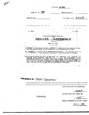 NYS Bill and Veto Jackets: 1999, Chapter 556