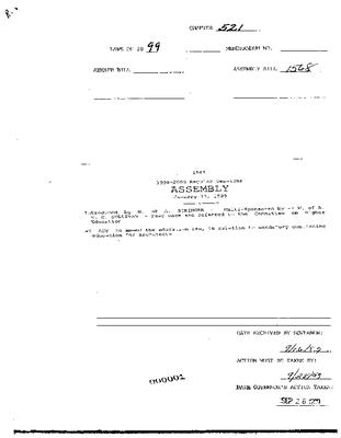 NYS Bill and Veto Jackets: 1999, Chapter 521