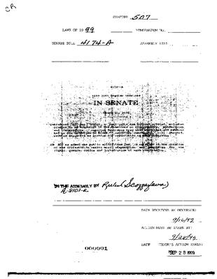 NYS Bill and Veto Jackets:  1999, Chapter 507
